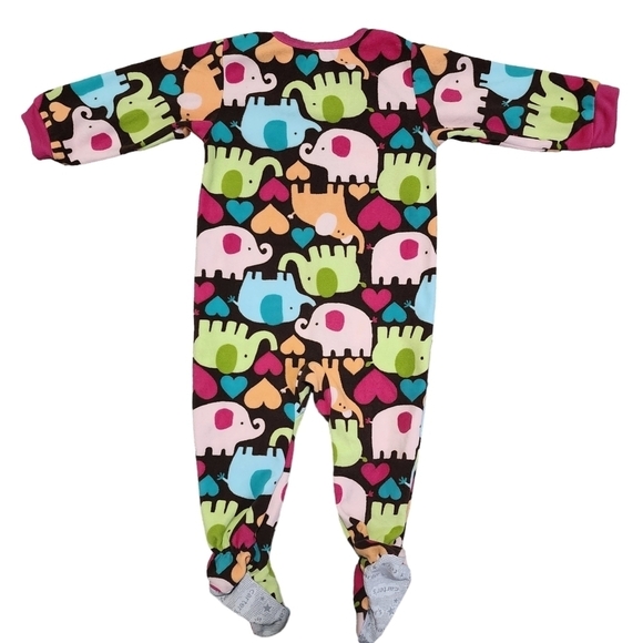 3/$25 NWT Carter's Fleece Elephant Footed Pajamas - 12 months - Picture 3 of 6